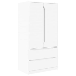 vidaXL Cabinet de salle de bain avec tiroir Blanc 79 5 x 49 x 156 cm