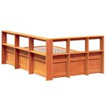 vidaXL Lit bibliothèque sans matelas cire marron 120x200 cm pin massif