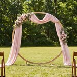 vidaXL Arche de mariage Marron Clair 224 x 80 x 220 cm