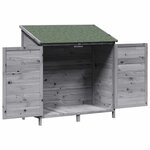 vidaXL Abri de jardin Gris 106 5 x 56 x 113 5 cm Bois de Sapin Massif