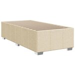 vidaXL Sommier à lattes de lit et matelas Crème 90x190 cm Tissu