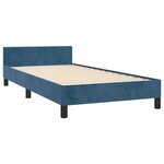 vidaXL Cadre de lit sans matelas bleu foncé 90x200 cm velours