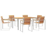 vidaXL Ensemble de salle à manger pour jardin 7 Pièces
