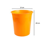 Corbeille papier q-connect plastique resistant 13l       275x285mm coloris orange      translucide