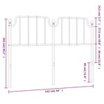 vidaXL Tête de lit métal blanc 135 cm