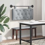 vidaXL Tête de lit suspendue Avec lumière LED Gris clair Tissu