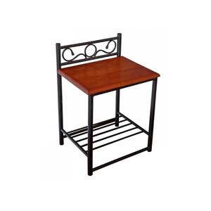 Table de chevet en metal noir laqué ref. 1069