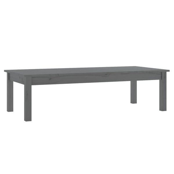vidaXL Table basse Gris 110x50x30 cm Bois massif de pin