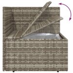 vidaXL Salon de jardin 12 Pièces avec coussins Gris Résine tressée