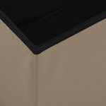 vidaXL Tabourets de rangement pliables lot de 2 cappuccino PVC