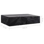 Vidaxl housse de chaise de jardin 8 œillets 218 x 77 x 55 cm