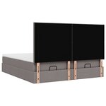 VidaXL Cadre de lit ottoman avec matelas taupe 180x200 cm tissu