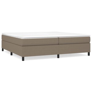 vidaXL Cadre de lit à ressorts taupe 200x200 cm tissu