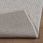 vidaXL Tapis de surface Carré HUARTE Crème 120 x 120 cm Polyester