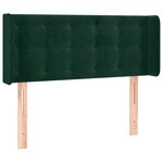 vidaXL Tête de lit à LED Vert foncé 103x16x78/88 cm Velours