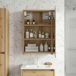 vidaXL Armoire Miroir de Salle de Bain Chêne artisan 30 x 10 5 x 50 cm