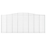 vidaXL Paniers à gabions arqués 10 Pièces 400x30x160/180 cm Fer galvanisé