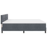 vidaXL Lit à ressorts avec matelas Gris foncé 200 x 200 cm tissu