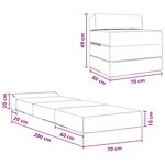 vidaXL Canapé-lit pliable Rouge orange 200 x 70 x 10 cm