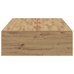 vidaXL Lit en chêne avec rangement 75x190 cm