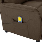 vidaXL Chaise de massage Marron 67.5 x 93.5 x 101.5 cm Tissu & Mousse