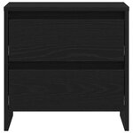 vidaXL Cabinet de chevet avec tiroir Chêne noir 45 x 34 x 44 5 cm