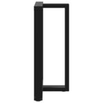 vidaXL Pieds de table de bar en T  2 pièces  noir  60 x 35 x (90-91) cm  acier