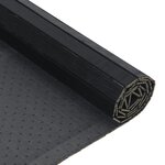 vidaXL Tapis rectangulaire noir 60x400 cm bambou