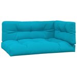 vidaXL Coussins de palette lot de 3 turquoise tissu