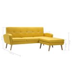 vidaXL Canapé en forme de L revêtement en tissu 186x136x79 cm jaune