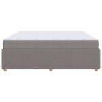 vidaXL Cadre de lit avec matelas avec matelas Taupe 200 x 200 cm tissu