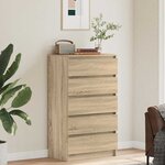 vidaXL Commode Chêne sonoma 60x36x103 cm Bois d'ingénierie