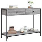 vidaXL Table console sonoma gris 100x34 5x75 cm bois d'ingénierie