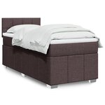 vidaXL Sommier à lattes de lit avec matelas Marron foncé 90x200 cm