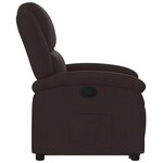 vidaXL Fauteuil inclinable marron foncé tissu