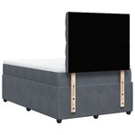vidaXL Sommier à lattes de lit et matelas Gris foncé 120x200cm Velours