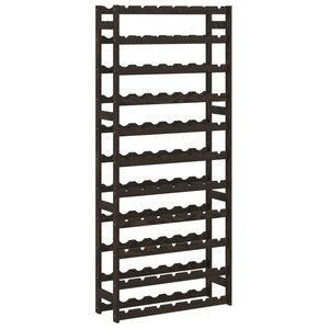 vidaXL Casier à bouteilles pour 77 bouteilles noir bois pin solide
