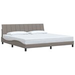 vidaXL Cadre de lit sans matelas Hanko taupe 200x200 cm tissu