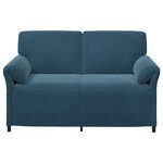 vidaXL Sofa 2 places Bleu 158 x 83 x 95 cm Velours
