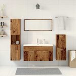 vidaXL Ensemble de meubles salle de bain 5 Pièces bois d'ingénierie