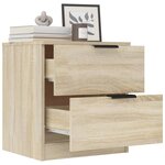vidaXL Table de chevet Chêne sonoma Bois d'ingénierie