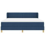 vidaXL Lit à ressorts avec matelas Bleu 180 x 200 cm tissu