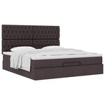 VidaXL Cadre de lit ottoman avec matelas marron foncé 160x200 cm tissu