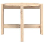 vidaXL Table basse Ø 62 5x45 cm Bois massif de pin