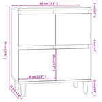 vidaXL Buffet Chêne fumé 60x35x70 cm Bois d'ingénierie