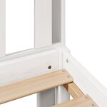 vidaXL Lit bibliothèque sans matelas blanc 90x190cm bois de pin massif