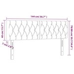 vidaXL Têtes de lit 2 Pièces Crème 72x7x78/88 cm Tissu