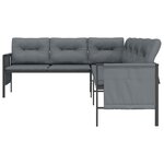 Canapé d'angle de jardin 230 x 168 x 65 cm acier et textilène anthracite 02_0013206