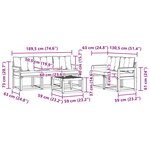 vidaXL Ensemble de canapés d'extérieur 6 pc Naturel et Noir