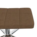 Vidaxl chaise de relaxation avec tabouret marron tissu
